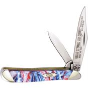 Case 9220STAR Peanut Folding Pocket Knife with Star Spangled Banner Corelon Handle