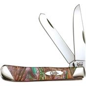 Case 9254AB Trapper Folding Pocket Knife with Abalone Corelon Handle