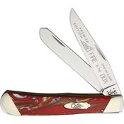 Case 9254FIB Trapper Folding Pocket Knife with Fire In The Box Corelon Handle