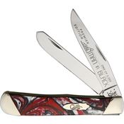 Case 9254MB Trapper Folding Pocket Knife with Man In Black Corelon Handle