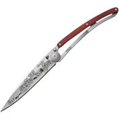 Deejo 1CB017 Cherry Blossom Coralwood 37g Framelock Folding Pocket Knife