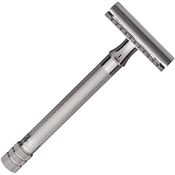 Dovo 9023001 Double Edge Safety Razor Chrome Plated Construction with Knurled Handle