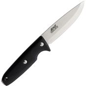 EKA 614302 Nordic W12 Fixed Drop Point Blade Knife with Brown Wood Handles