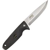 EKA 714302 Nordic W12 Fixed Drop Point Blade Knife with Black Textured G-10 Handles