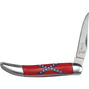 Elk Ridge 110CS CSA Toothpick Folding Pocket Knife with Red Composition Handle