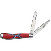Elk Ridge 220MCS CSA Trapper Folding Pocket Knife with Red Composition Handle