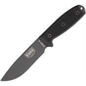 ESEE 4PTGB Model 4 Gunsmoke Fixed Blade with Black G-10 Handle