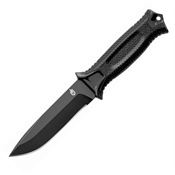 Gerber 1038 Strongarm Fixed Black Finish Stainless Blade Knife with Black Glass Filled Nylon Handle