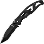 Gerber 1734 Paraframe II Tanto Part Serrated Framelock Folding Pocket Knife