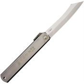 Higonokami O08BL Triple Layered SK Folding Pocket Knife with Black Stainless Steel Handle
