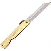 Higonokami O09 Folder - 4 Inch Folding Pocket Knife with Brass Handle