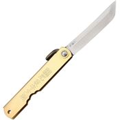 Higonokami O13BR Folder Knife with Brass Handle and Lanyard Hole