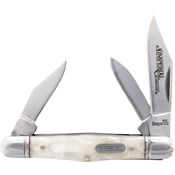 Imperial Schrade 24 Small Stockman Folding Pocket Knife with Cracked Ice Composition Handle