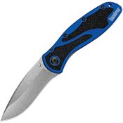 Kershaw 1670NBSW Blur Navy Blue Assisted Opening Drop Point Linerlock Folding Pocket Knife