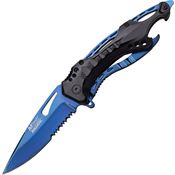 MTech A705BL Assisted Opening Part Serrated Linerlock Folding Pocket Knife