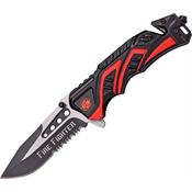 MTech A865FD Rescue Linerlock Fire Dept Assisted Opening Knife with Aluminum Handle