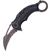 MTech XA833GY Karambit Assisted Opening Part Serrated Karambit Linerlock Folding Pocket Knife