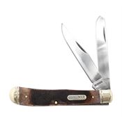 Schrade 95OTB Trapper Folding Pocket Knife with Saw Cut Bone Handle