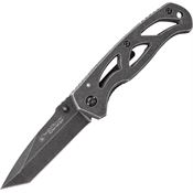 Smith & Wesson CK404 Extreme Ops Framelock Folding Pocket Knife with Stonewash Finish Stainless Handles