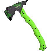 Z-Hunter AXE5GB Axe Splatter Design Finish with Lime Green Rubber Handle