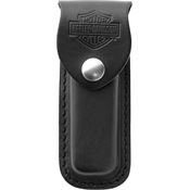 Case 52099 Medium Sheath Harley Black leather with Harley Davidson logo