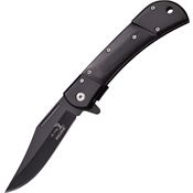 Elk Ridge A009BK Classic Black Assisted Opening Clip Point Linerlock Folding Pocket Knife