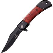Elk Ridge A009BW Classic Brown Assisted Opening Clip Point Linerlock Folding Pocket Knife