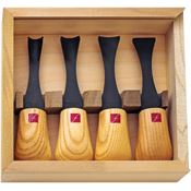 Flexcut FR704 Super-Wide-Format Palm Four Piece Set with Wood Handle