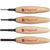 Flexcut MT100 Chisel Micro Tool Set Features Four micro chisels