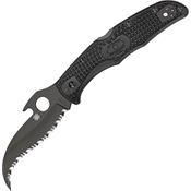 Spyderco 12SBBK2W Matriarch 2 Emerson Open Lockback Folding Pocket Knife with Black Nylon Handles