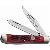Boker 110747 Trapper Folding Pocket Knife with Jigged Red Bone Handle