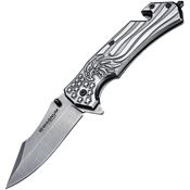 Magnum M01RY188 Freedom Linerlock Folding Pocket Knife with Stainless Handle