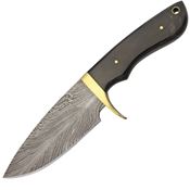 Damascus 1089HN Damascus Hunter Horn Handle Fixed Blade Knife