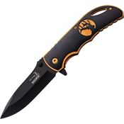 Elk Ridge A008BG Black/Gold Assisted Opening Drop Point Linerlock Folding Pocket Knife