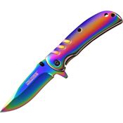 Tac Force 847RB Rainbow Assisted Opening Framelock Folding Pocket Knife