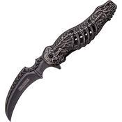 Tac Force 857 Skeleton Assisted Opening Linerlock Folding Pocket Knife with Stonewash Stainless Handles