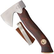 Karesuando 3639 Unna Áksu Hunters Brown Axe with Reindeer Antler Handle