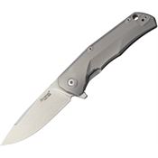 Lion Steel TREGR TRE Titanium Gray Framelock Folding Pocket Knife