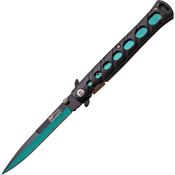 MTech 317ZG Stiletto Green Assisted Opening Stiletto Linerlock Folding Pocket Knife