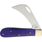 Frost 4441PSB Hawkeye Folding Pocket Knife with Purple Smooth Bone Handle