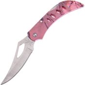 Frost A007PC Tac Assault Pink Lockback Folding Pocket Knife