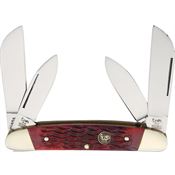 Hen & Rooster 264RPB Congress Folding Pocket Knife with Red Pick Bone Handle