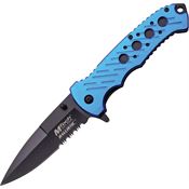 MTech A874BL Assisted Opening Part Serrated Linerlock Folding Pocket Knife