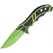 MTech A907GN Black/Green Assisted Opening Linerlock Folding Pocket Knife