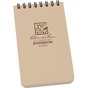 Rite in the Rain 935T Tan 3" X 5" Top Spiral Bound Notebook