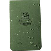 Rite in the Rain 978 Top Bound Memo Notebook with Green Field-Flex Cover