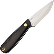 EnZo 9807 Necker 70 Fixed Blade Knife with Black Micarta Lanyard Hole Handle