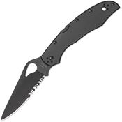 Byrd 03BKPS2 Cara Cara 2 Part Serrated Part Serrated Blade Lockback Folding Pocket Knife
