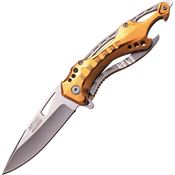 Mtech 705sgd Gold Assisted Opening Linerlock Folding Pocket Knife