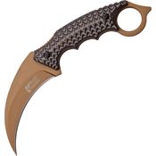 Mtech 8140bn Karambit Knife with Black and Brown G-10 Handle